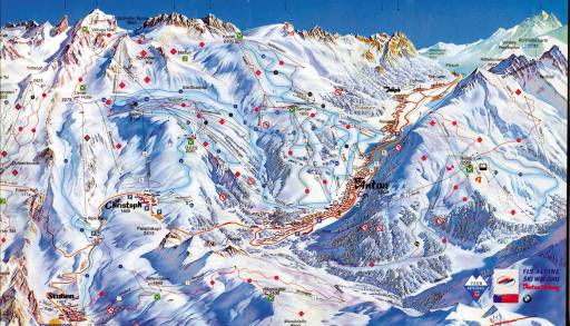 Карта горнолыжного курорта Карта горнолыжного курорта